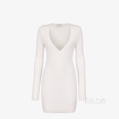 连衣裙 白色马海毛连衣裙