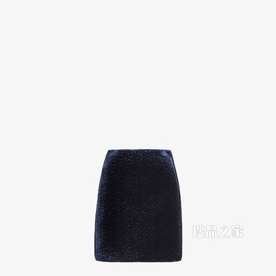 半身裙 蓝色天鹅绒半身裙
