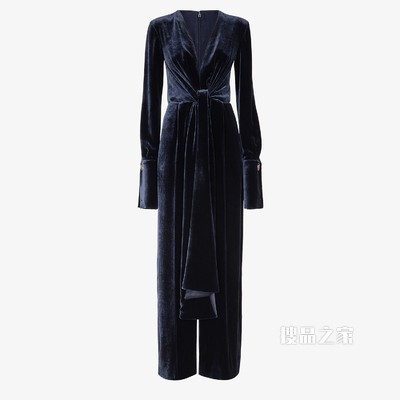 连体衣 蓝色天鹅绒连体衣