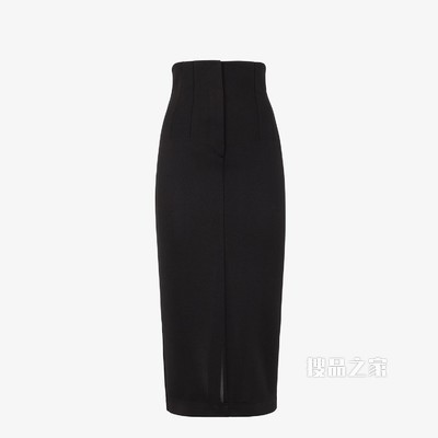 半身裙 黑色珠地布半身裙