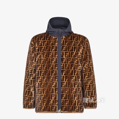风衣 FF貂皮和尼龙FENDI x K-Way®夹克