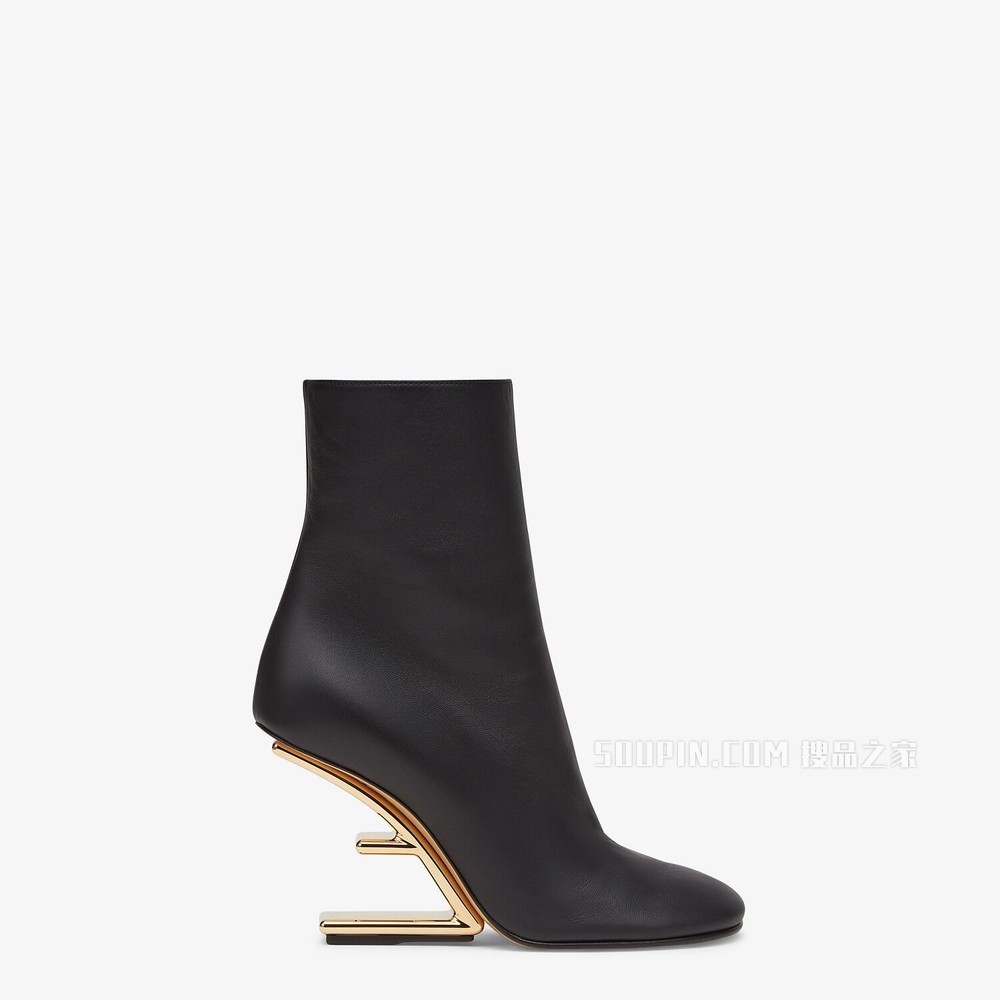 FENDI FIRST 黑色纳帕皮革高跟靴
