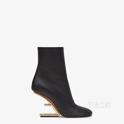 FENDI FIRST 黑色纳帕皮革高跟靴