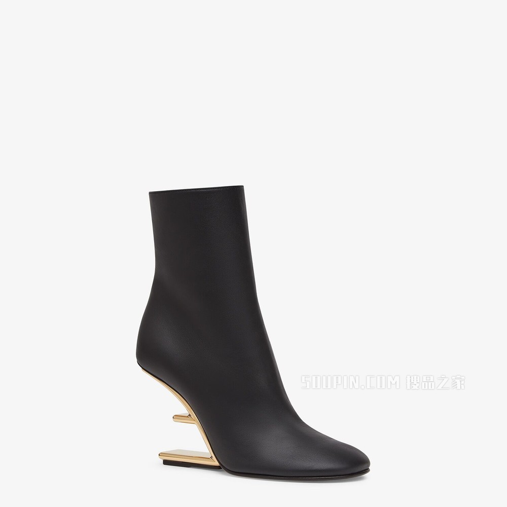 FENDI FIRST 黑色纳帕皮革高跟靴