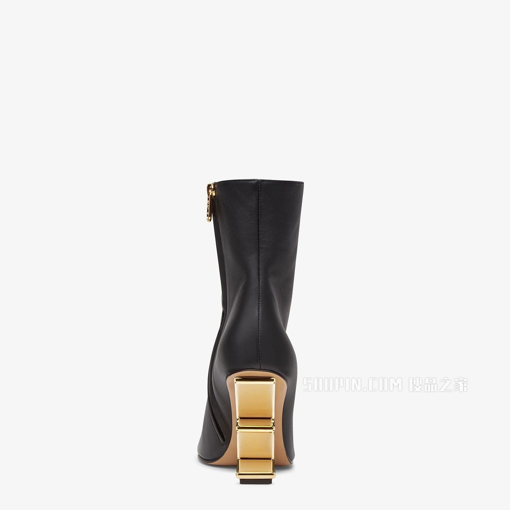 FENDI FIRST 黑色纳帕皮革高跟靴