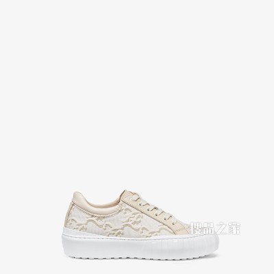 FENDI FORCE 白色布料低帮运动鞋