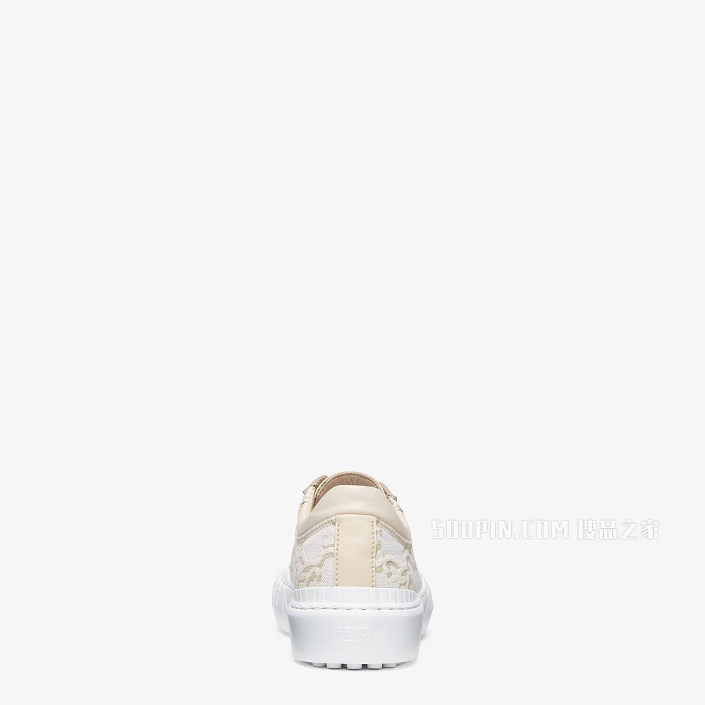 FENDI FORCE 白色布料低帮运动鞋
