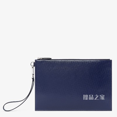 手拿包 蓝色皮革手袋