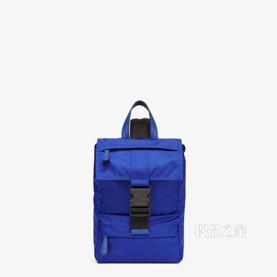 FENDINESS小号背包 荧光蓝尼龙双肩背包