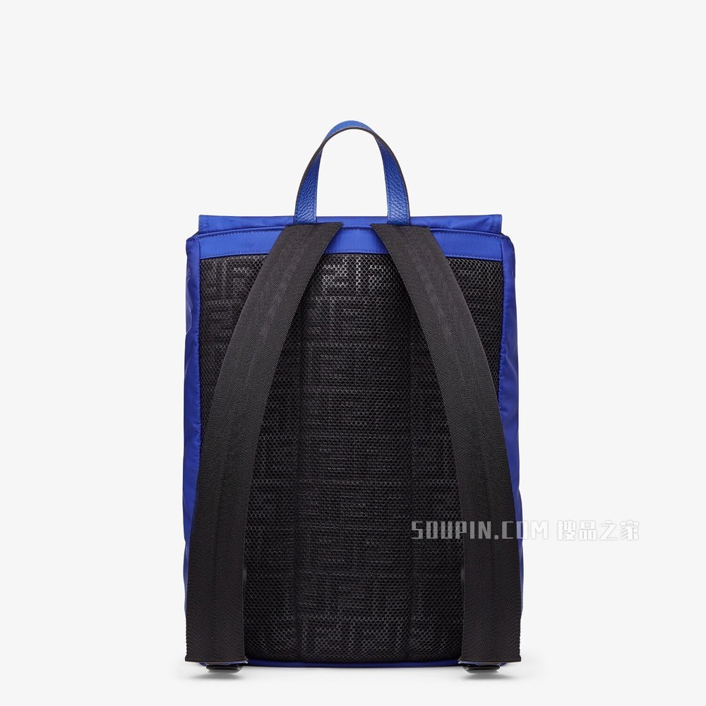 FENDINESS中号背包 荧光蓝尼龙双肩背包