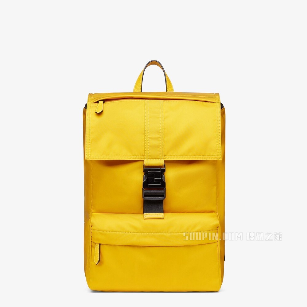 FENDINESS中号背包 黄色尼龙背包