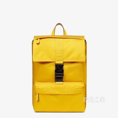 FENDINESS中号背包 黄色尼龙背包