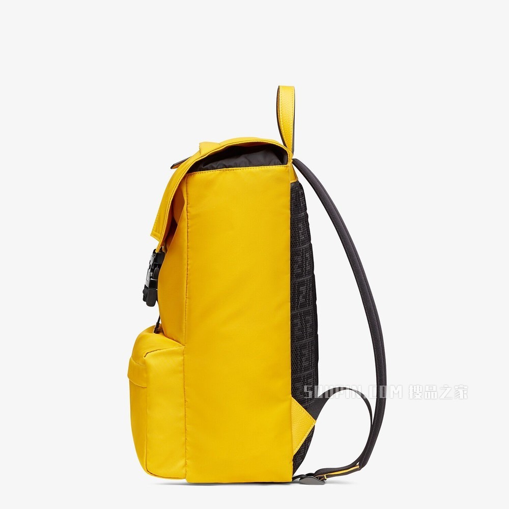 FENDINESS中号背包 黄色尼龙背包