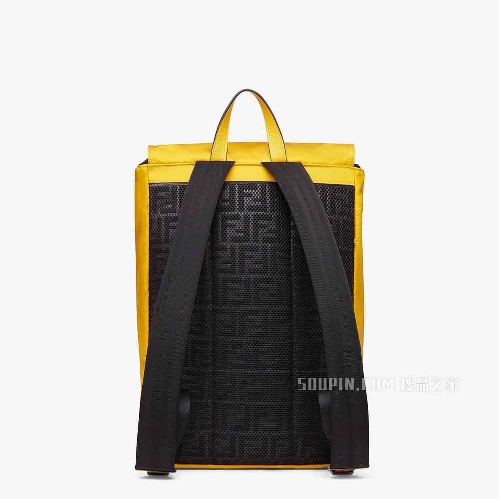 FENDINESS中号背包 黄色尼龙背包