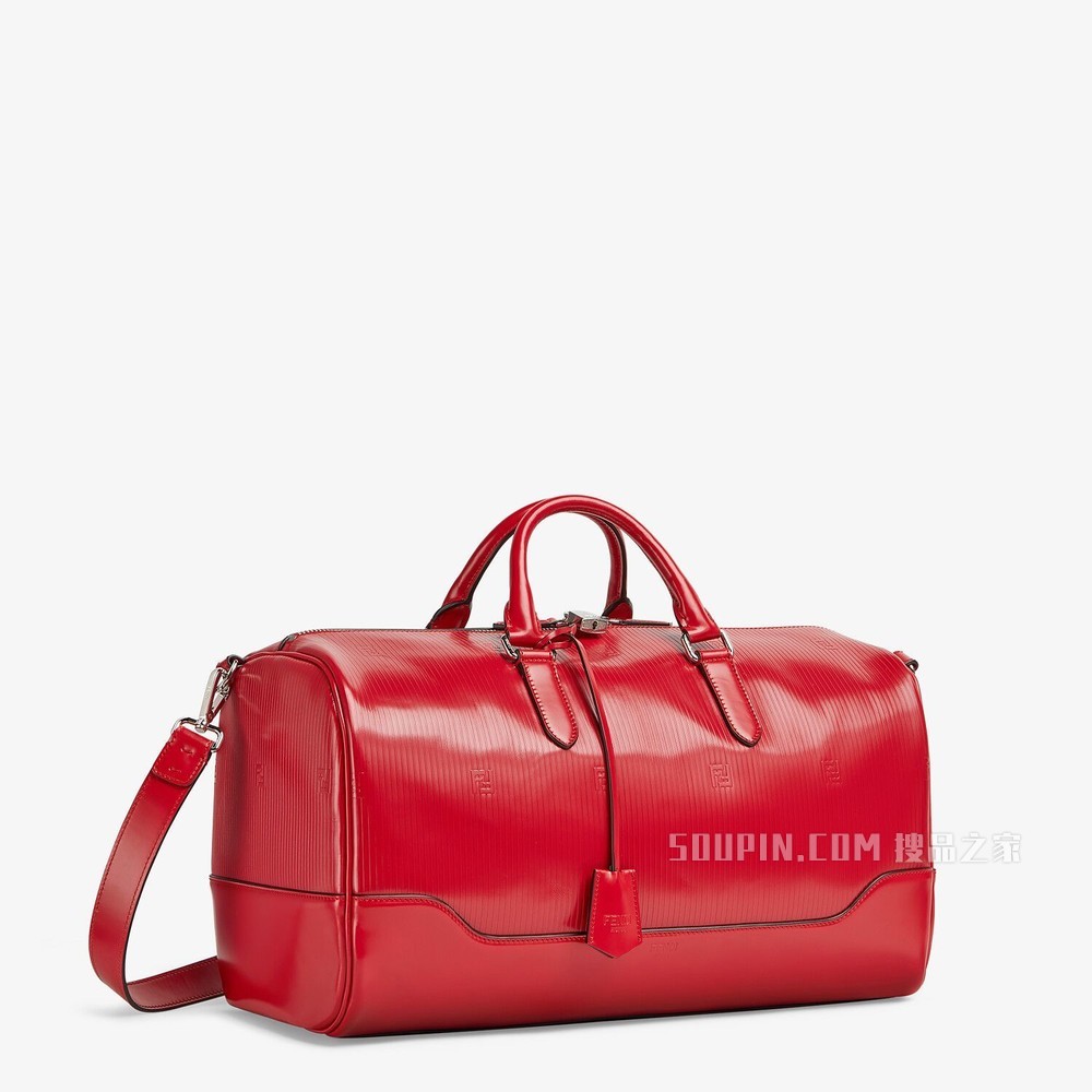 中号旅行袋 红色大号皮革手袋