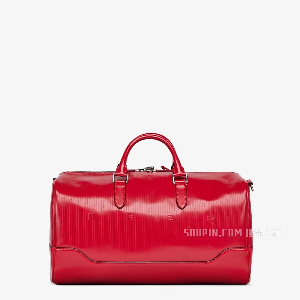 中号旅行袋 红色大号皮革手袋