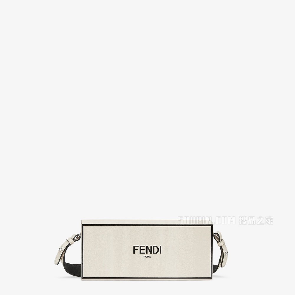 FENDI/芬迪】FENDI PACK盒子造型手袋白色皮革手袋