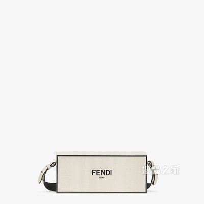 FENDI PACK盒子造型手袋 白色皮革手袋