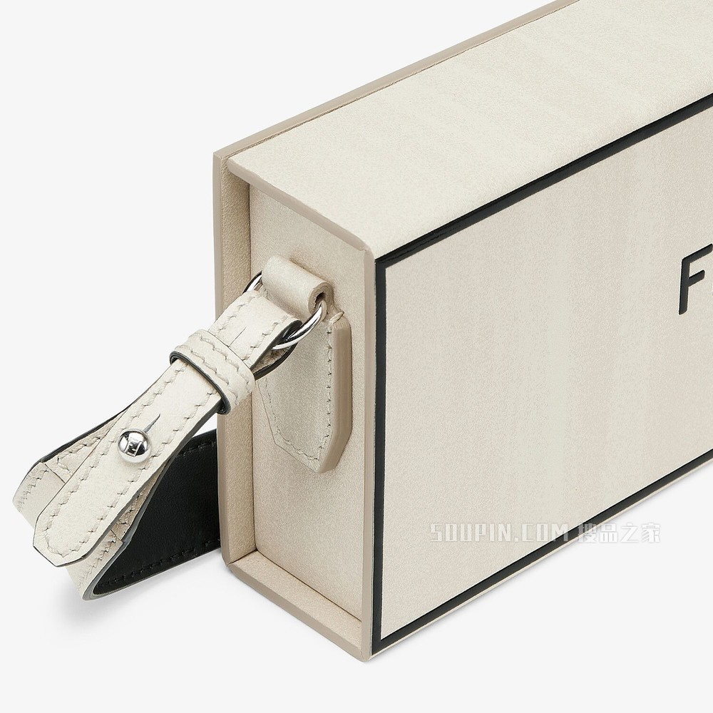FENDI PACK盒子造型手袋 白色皮革手袋