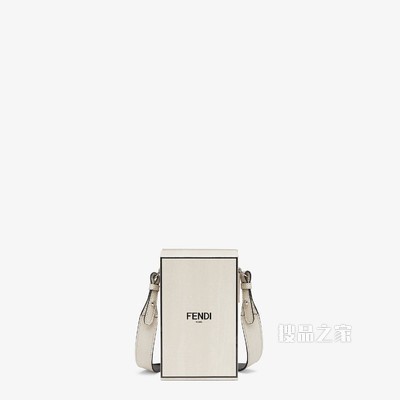 FENDI PACK盒子造型手袋 白色皮革手袋
