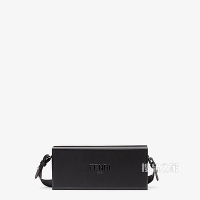 FENDI PACK盒子造型手袋 黑色皮革手袋
