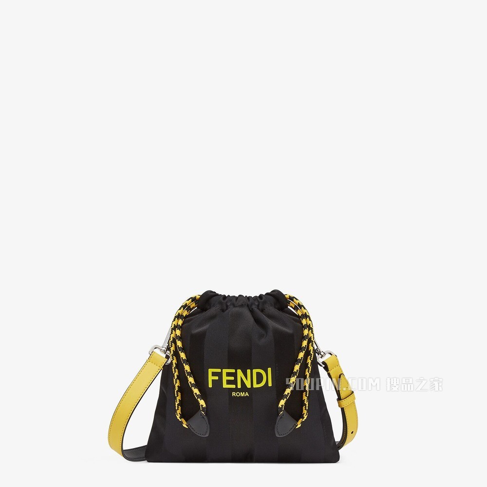 FENDI PACK小号手拿包 黑色尼龙手袋