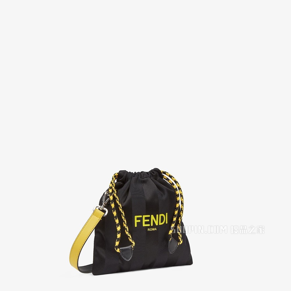 FENDI PACK小号手拿包 黑色尼龙手袋