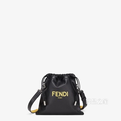 FENDI PACK小号手拿包 黑色纳帕皮革手袋