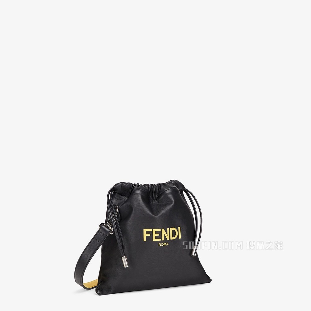 FENDI PACK小号手拿包 黑色纳帕皮革手袋