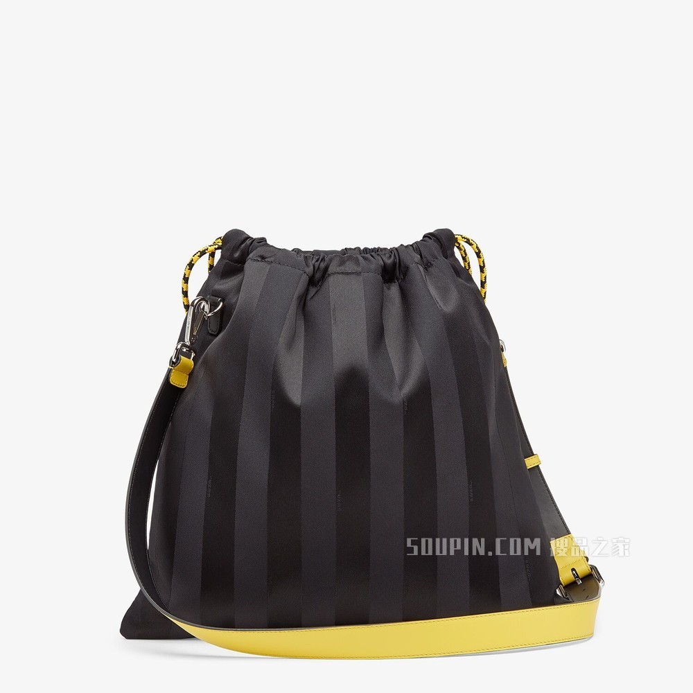 FENDI PACK中号手拿包 黑色尼龙手袋