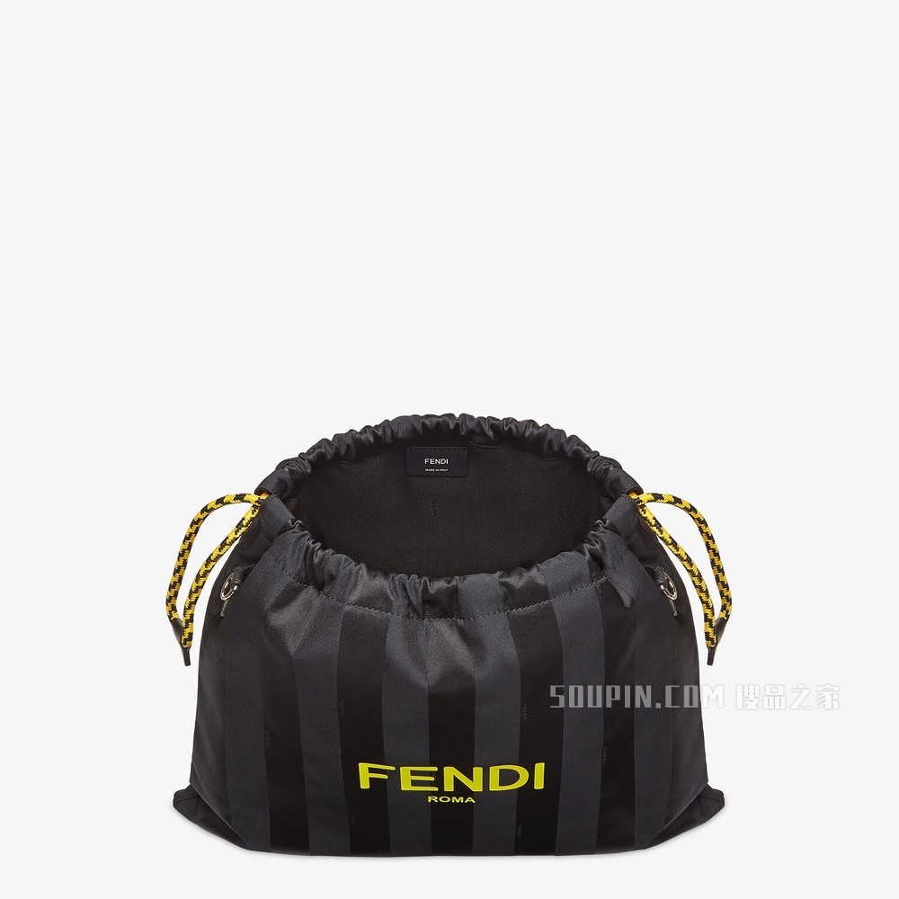 FENDI PACK中号手拿包 黑色尼龙手袋