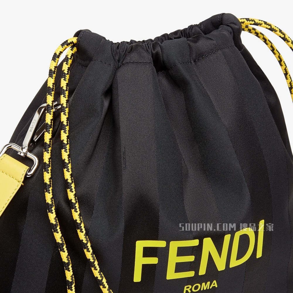 FENDI PACK中号手拿包 黑色尼龙手袋