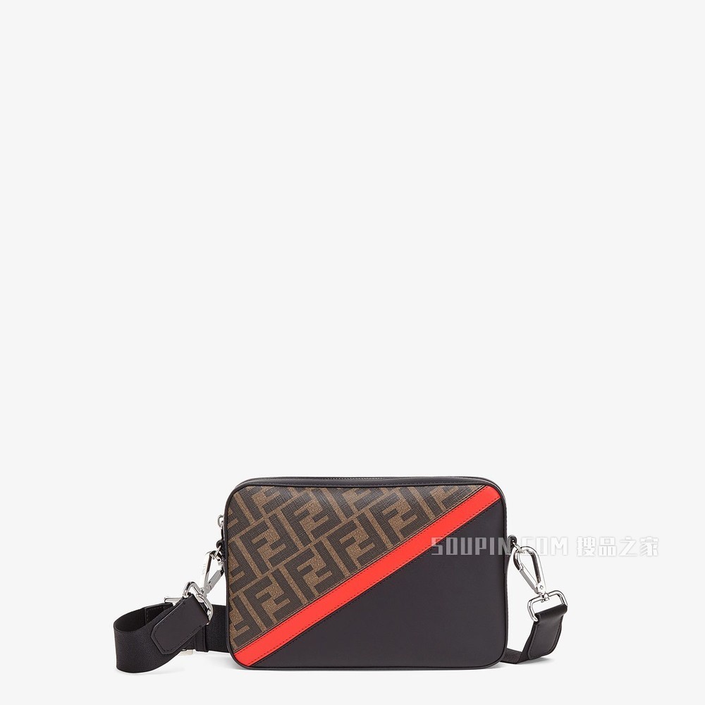 CAMERA CASE 棕色布料手袋
