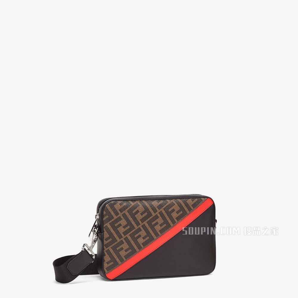 CAMERA CASE 棕色布料手袋