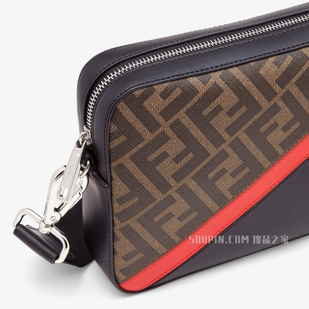 CAMERA CASE 棕色布料手袋