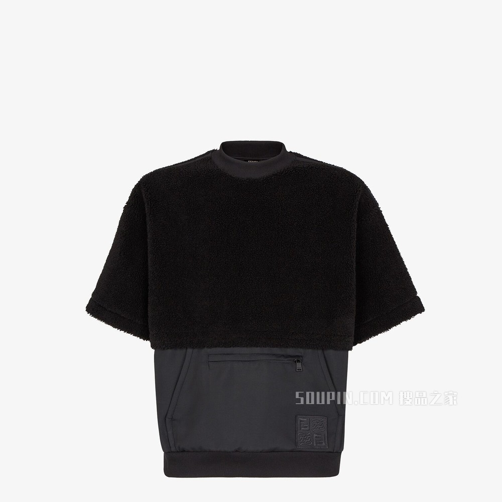 T恤 黑色羊毛T恤