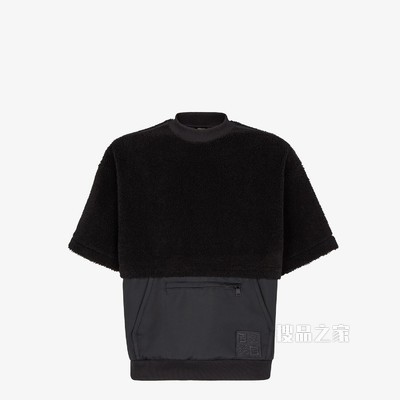 T恤 黑色羊毛T恤