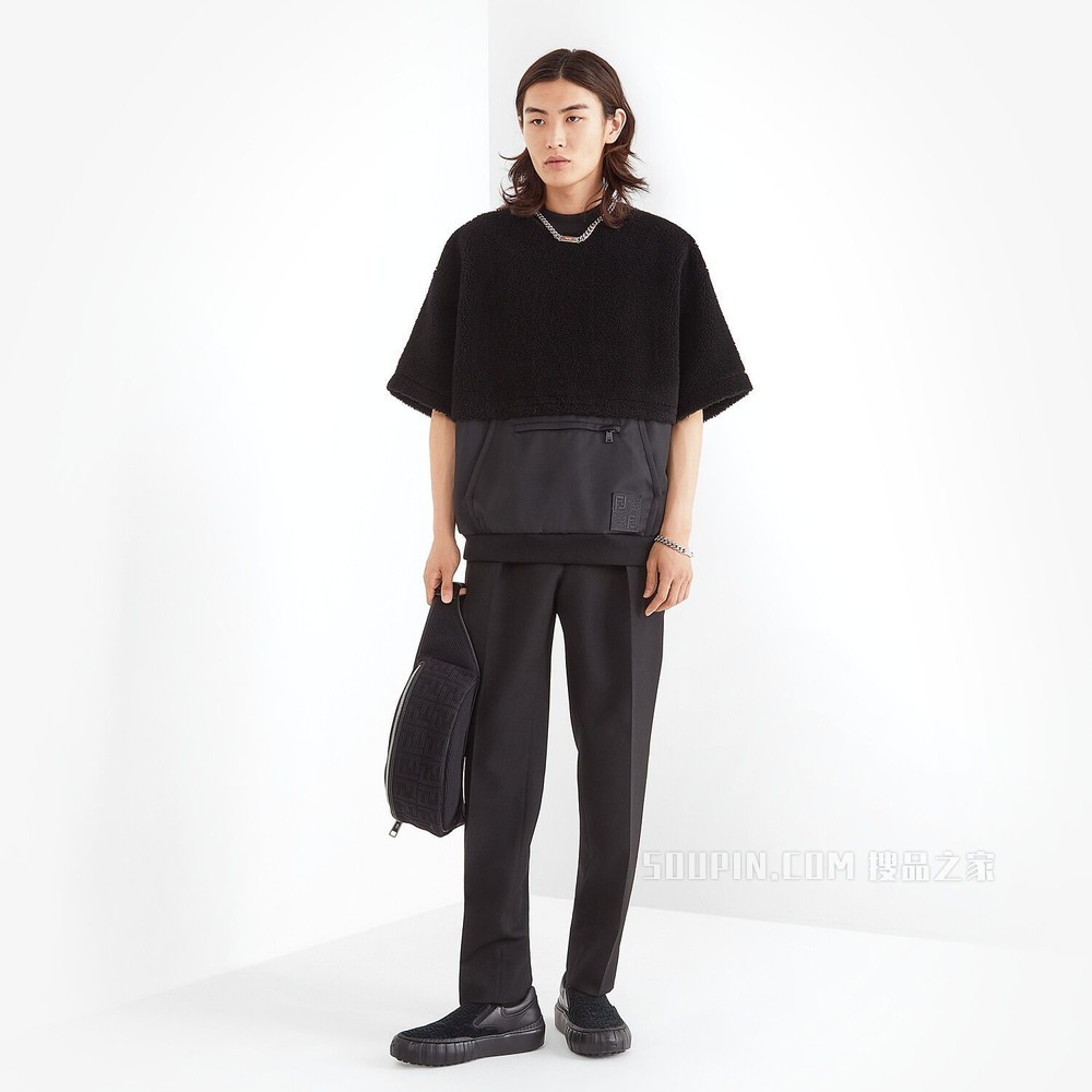 T恤 黑色羊毛T恤