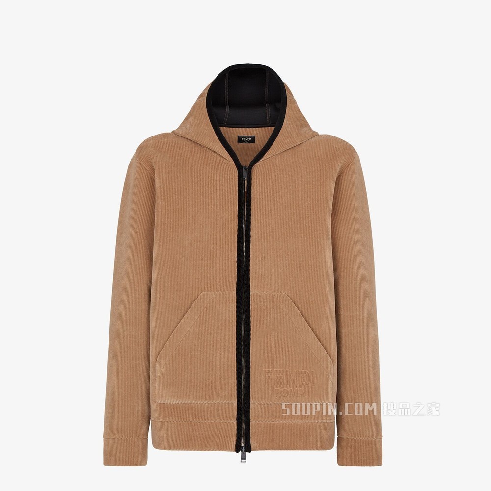 运动衫 棕色天鹅绒运动衫