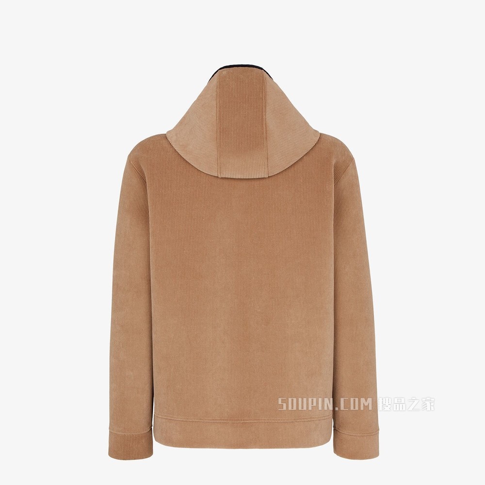 运动衫 棕色天鹅绒运动衫