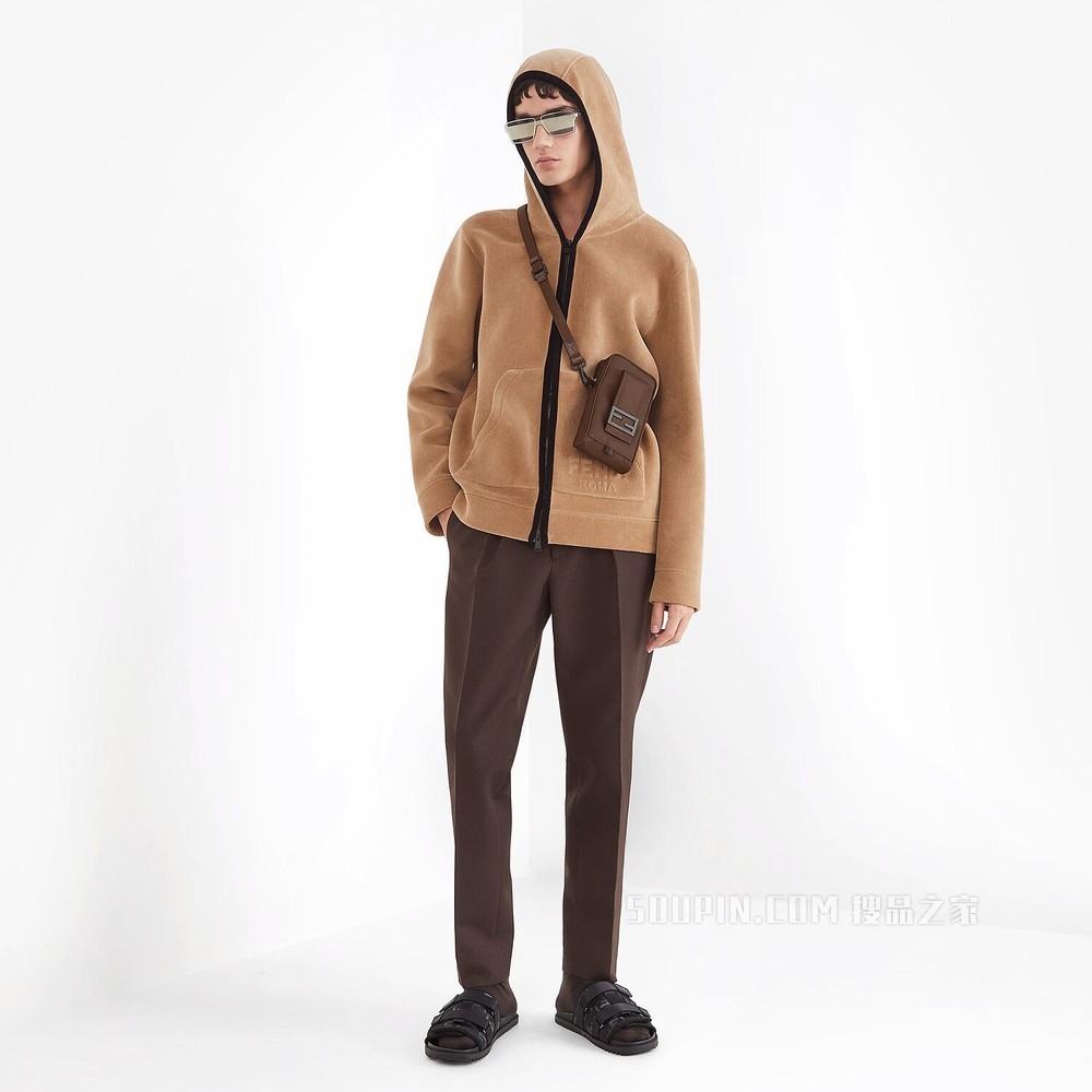 运动衫 棕色天鹅绒运动衫