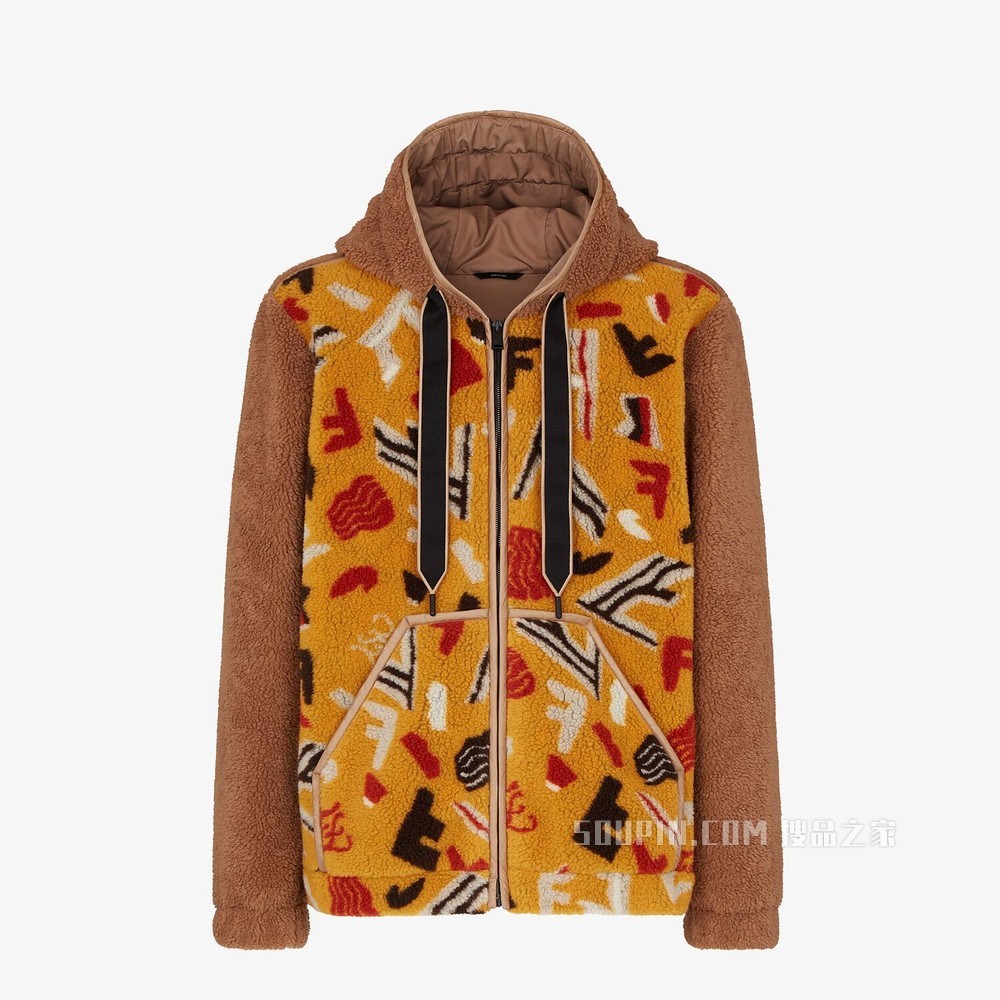 夹克 拼色羊毛夹克