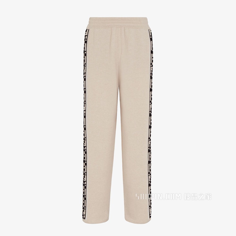 长裤 米色羊绒长裤