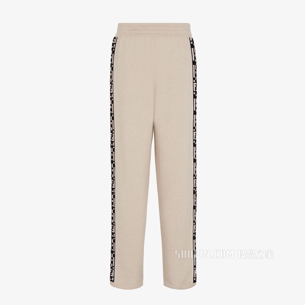 长裤 米色羊绒长裤