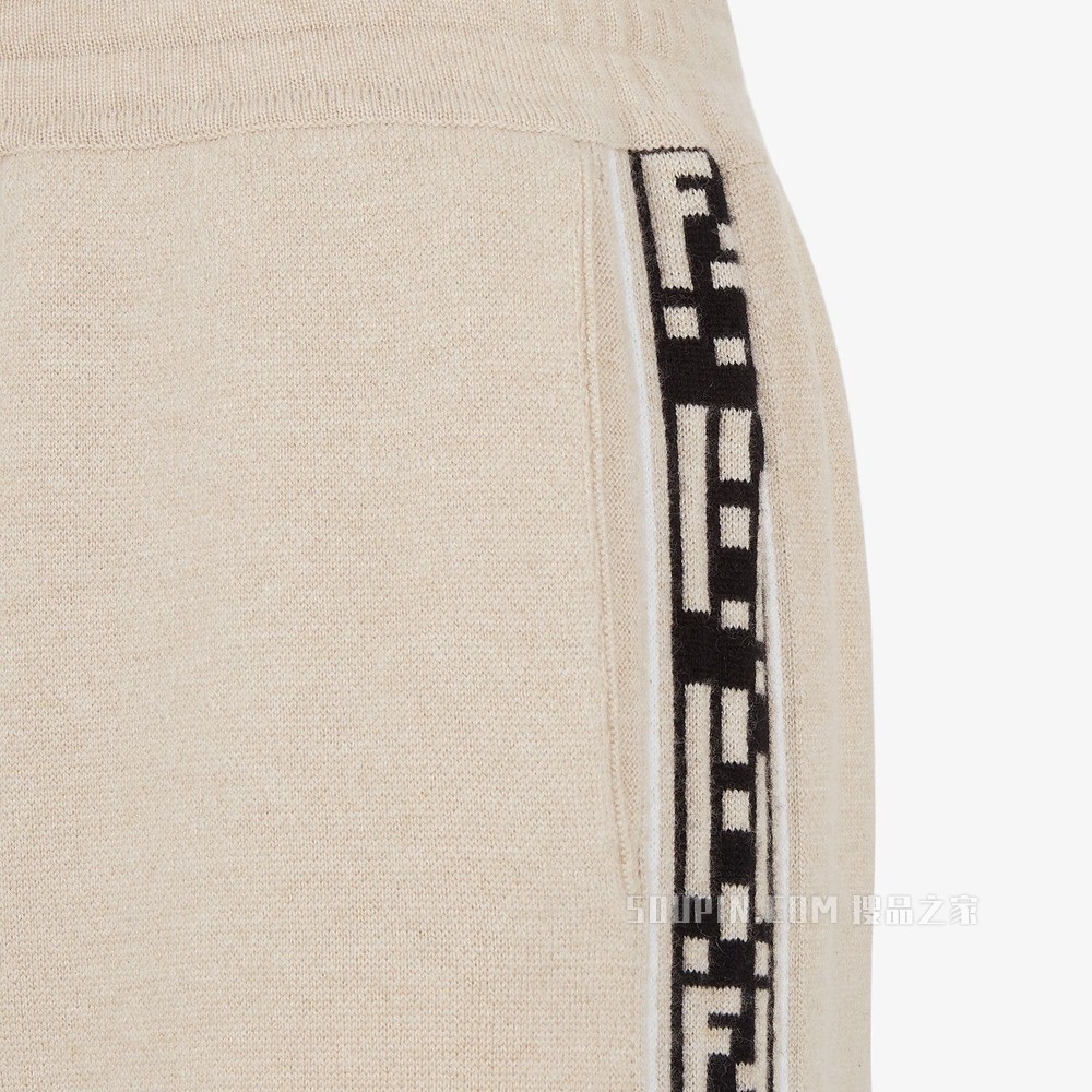 长裤 米色羊绒长裤