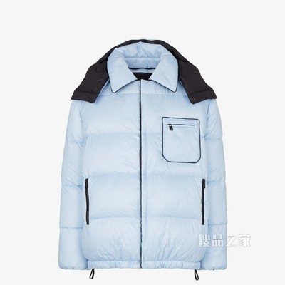 羽绒服 浅蓝色尼龙羽绒服