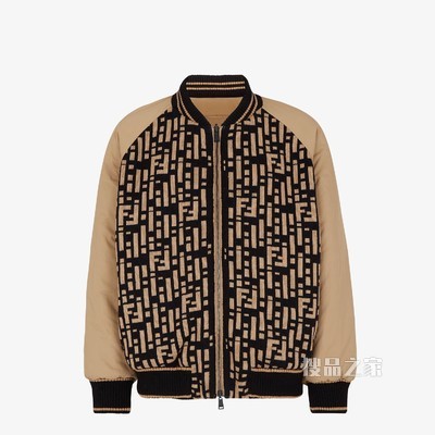 夹克 拼色尼龙针织飞行员夹克