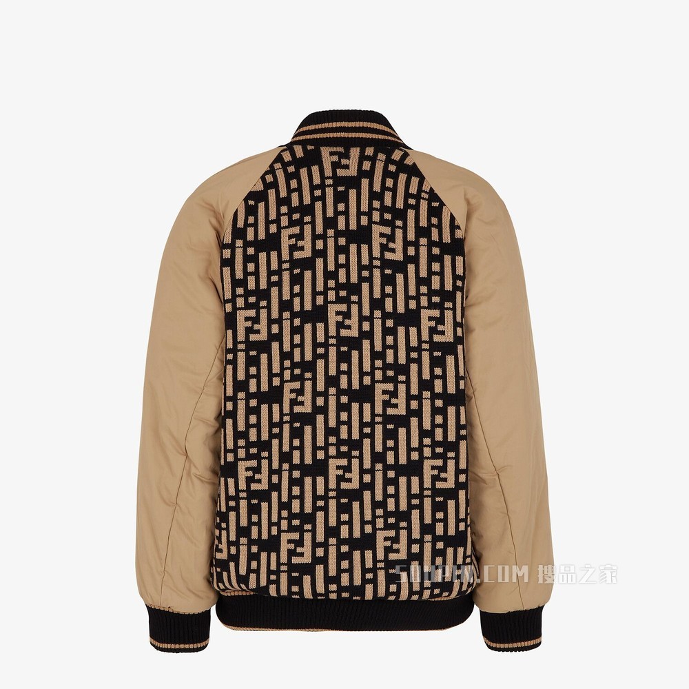 夹克 拼色尼龙针织飞行员夹克