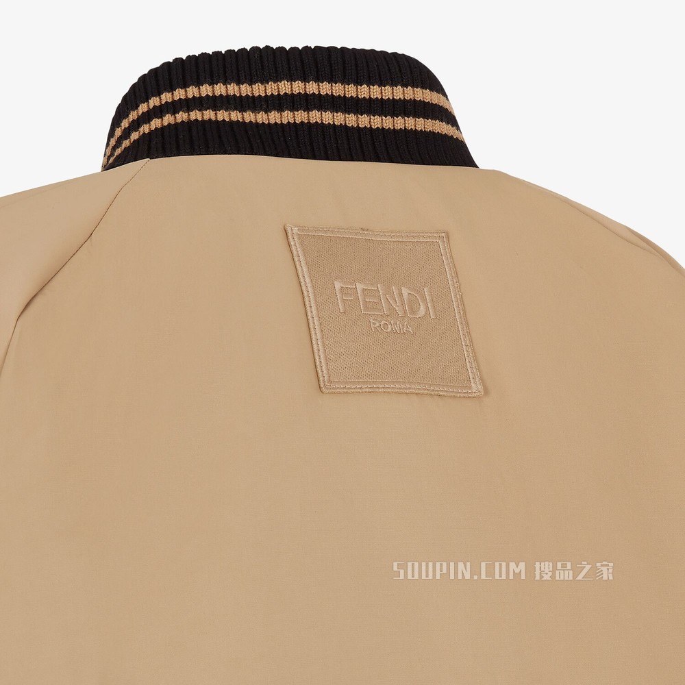 夹克 拼色尼龙针织飞行员夹克