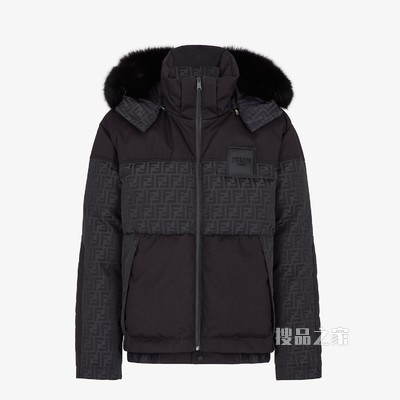 滑雪夹克 黑色高科技布料夹克